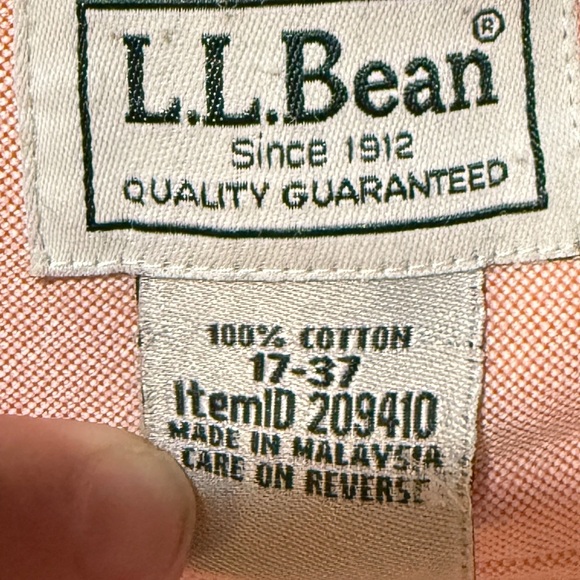 L.L. Bean Pink Casual Button Down Shirt - Picture 6 of 6